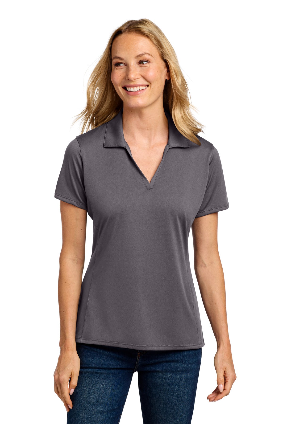 Port Authority Women's Performance Staff Polo LK398 in Graphite