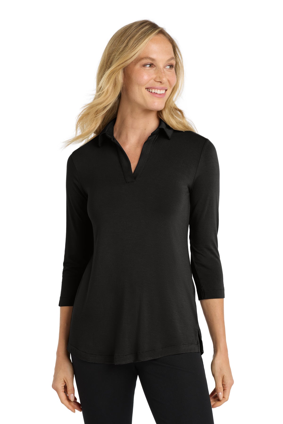 Port Authority  Women's Luxe Knit Tunic. LK5601 in Deep Black