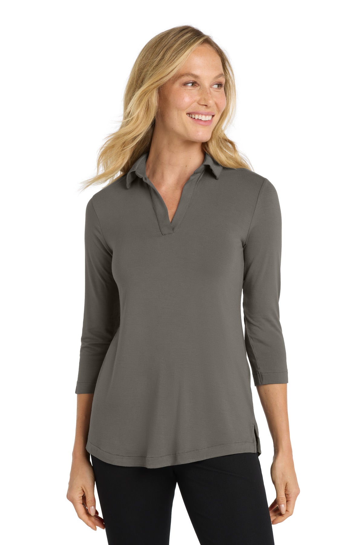 Port Authority  Women's Luxe Knit Tunic. LK5601 in Sterling Grey