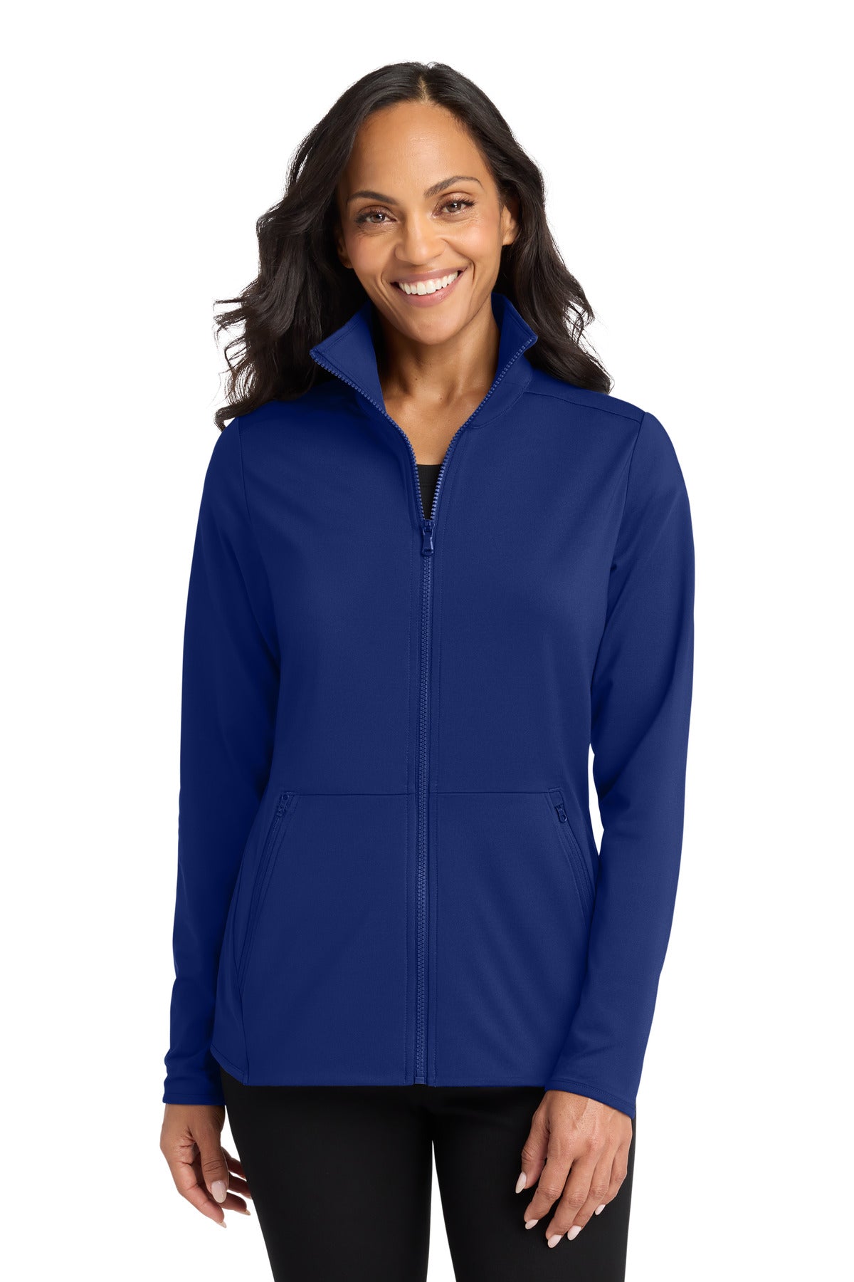 Port Authority Women's Accord Stretch Fleece Full-Zip LK595 in Royal