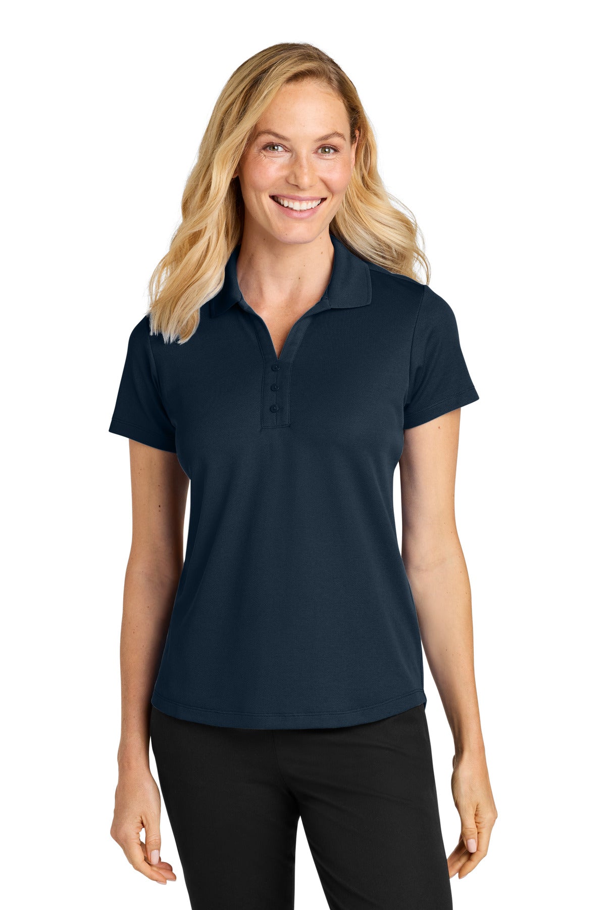 Port Authority Women's Plaited Pique Polo LK620 in Night Navy