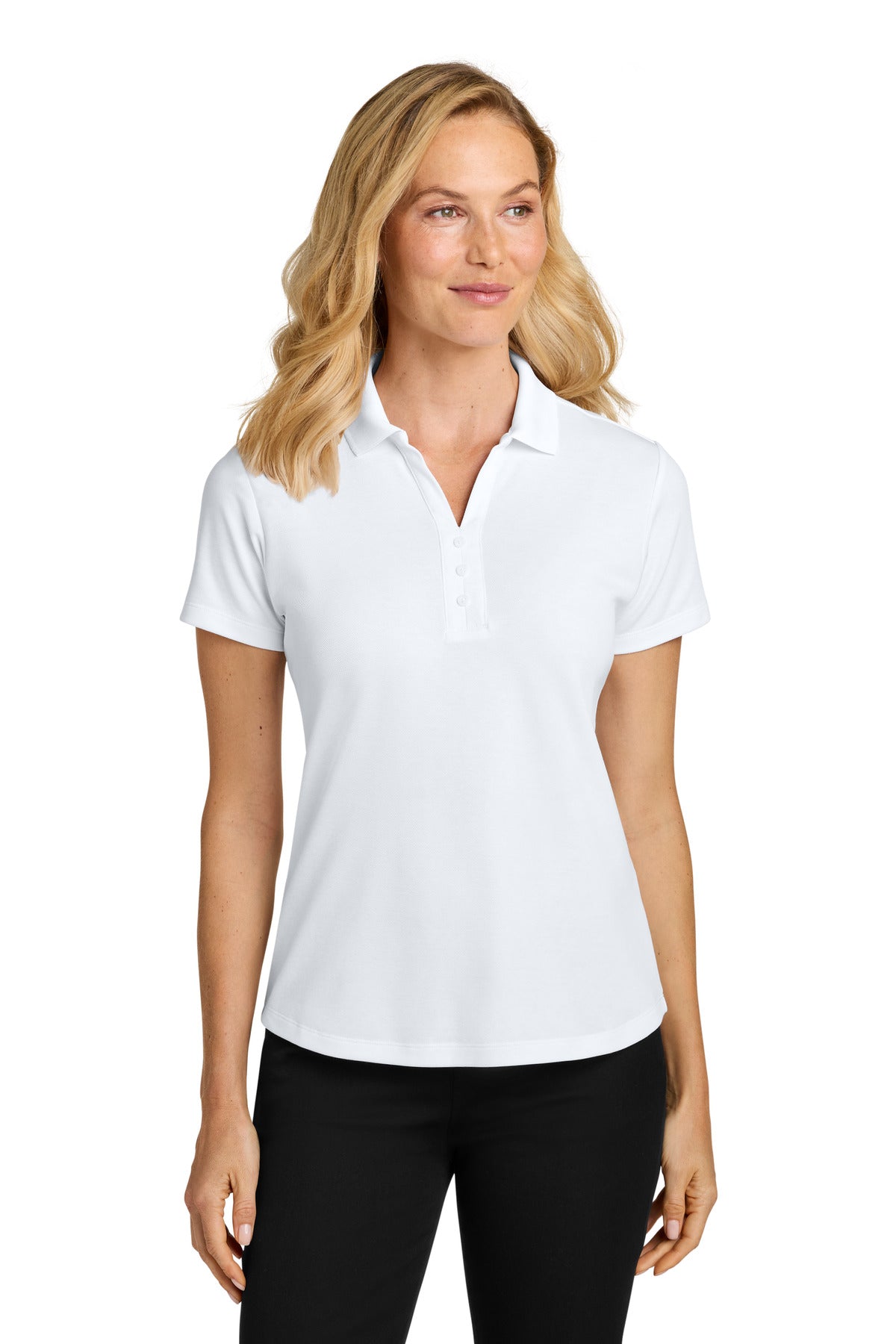 Port Authority Women's Plaited Pique Polo LK620 in White