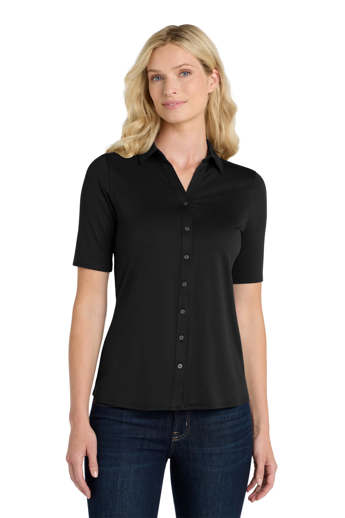Port Authority Women's City Stretch Top. LK682 in Black