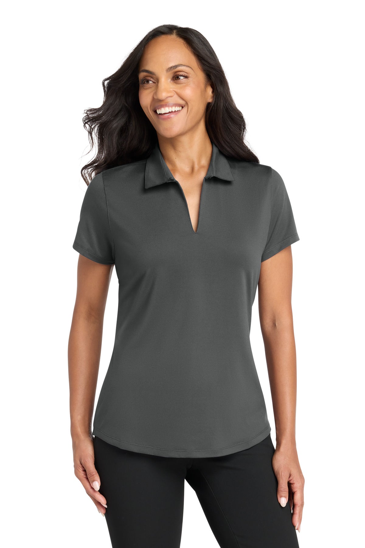 Port Authority Women's City Stretch Polo LK683 in Graphite