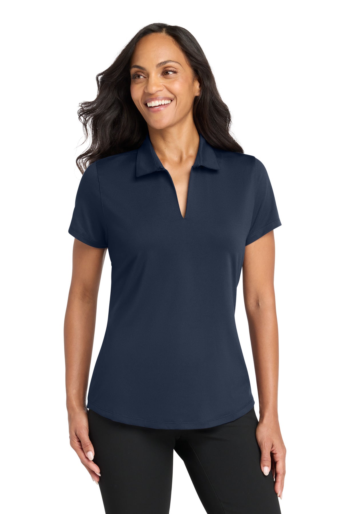 Port Authority Women's City Stretch Polo LK683 in River Blue Navy