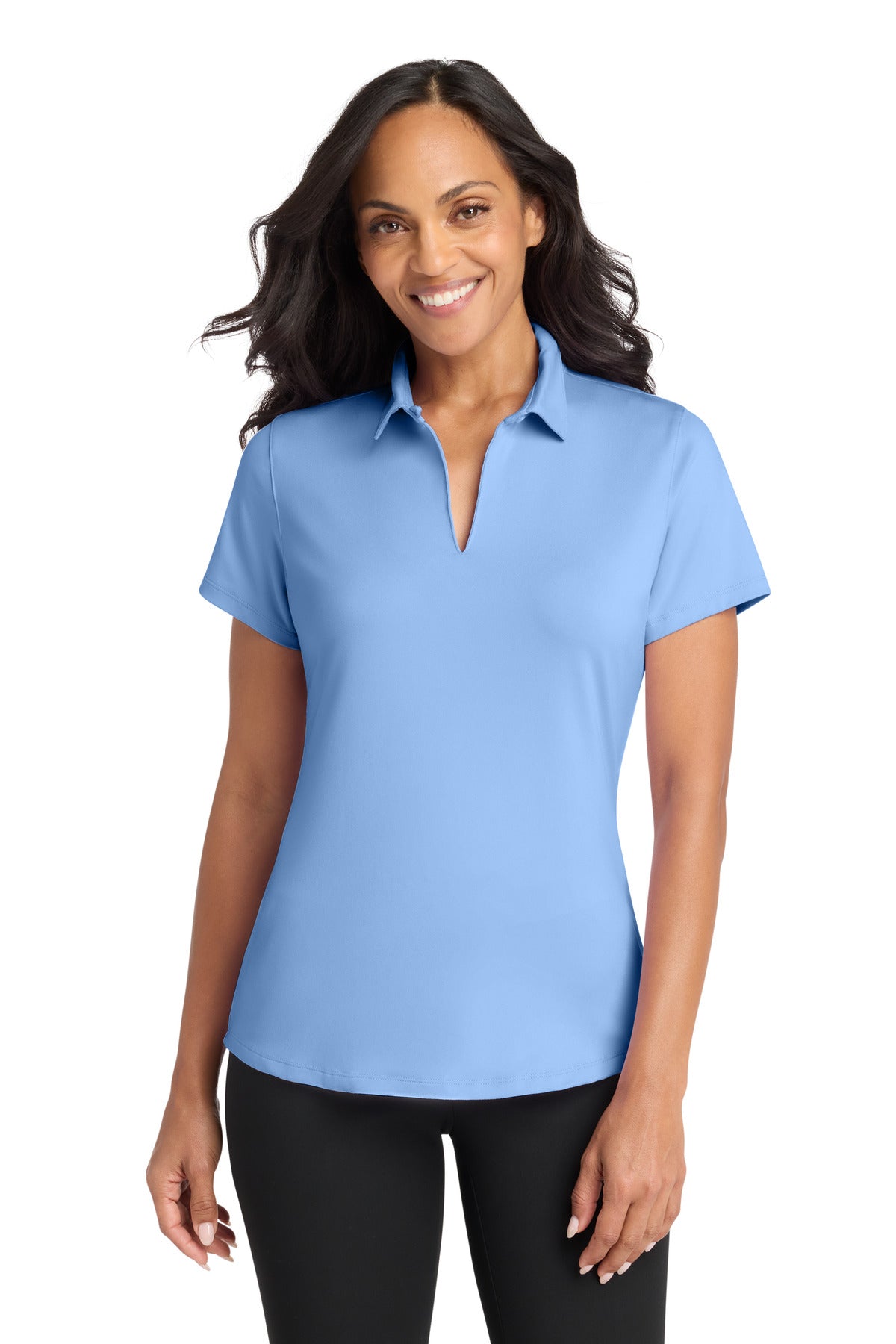 Port Authority Women's City Stretch Polo LK683 in Swiss Blue