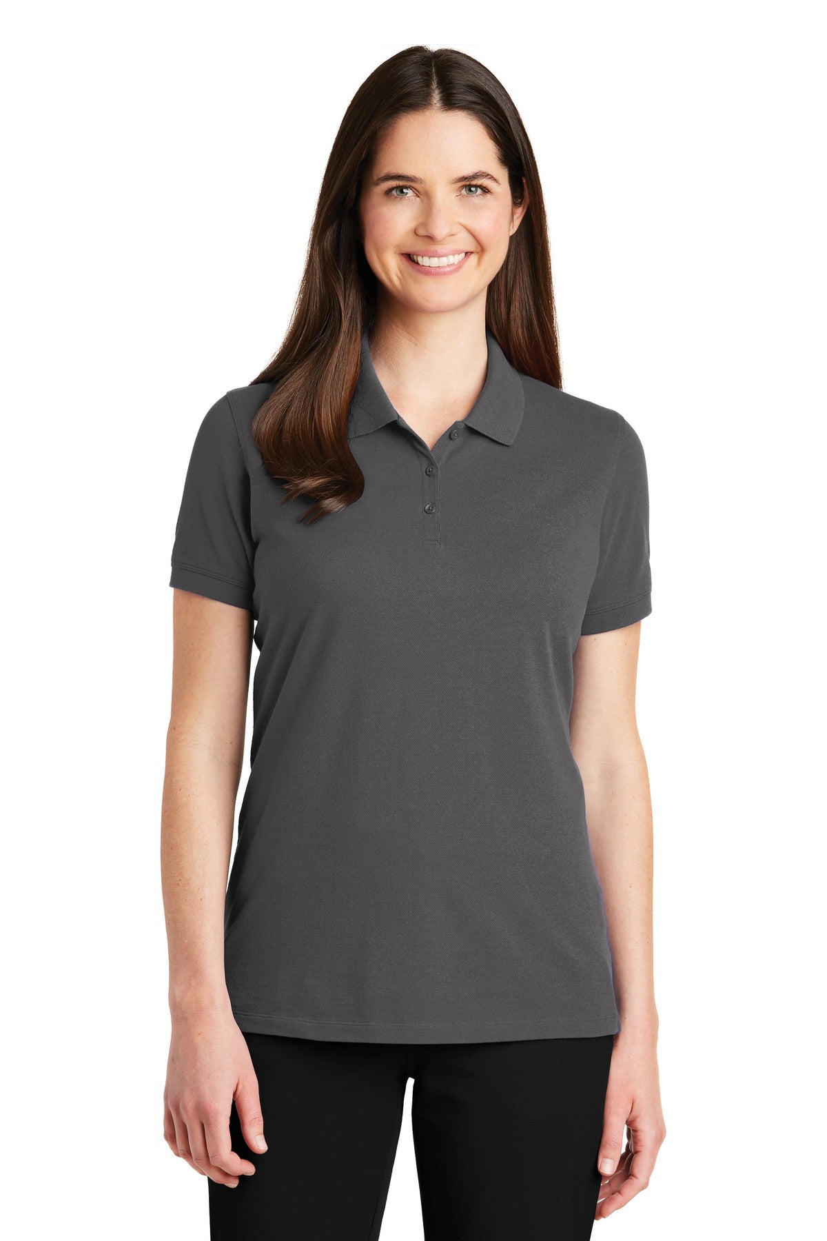 Port Authority Women's EZCotton Polo. LK8000 in Sterling Grey