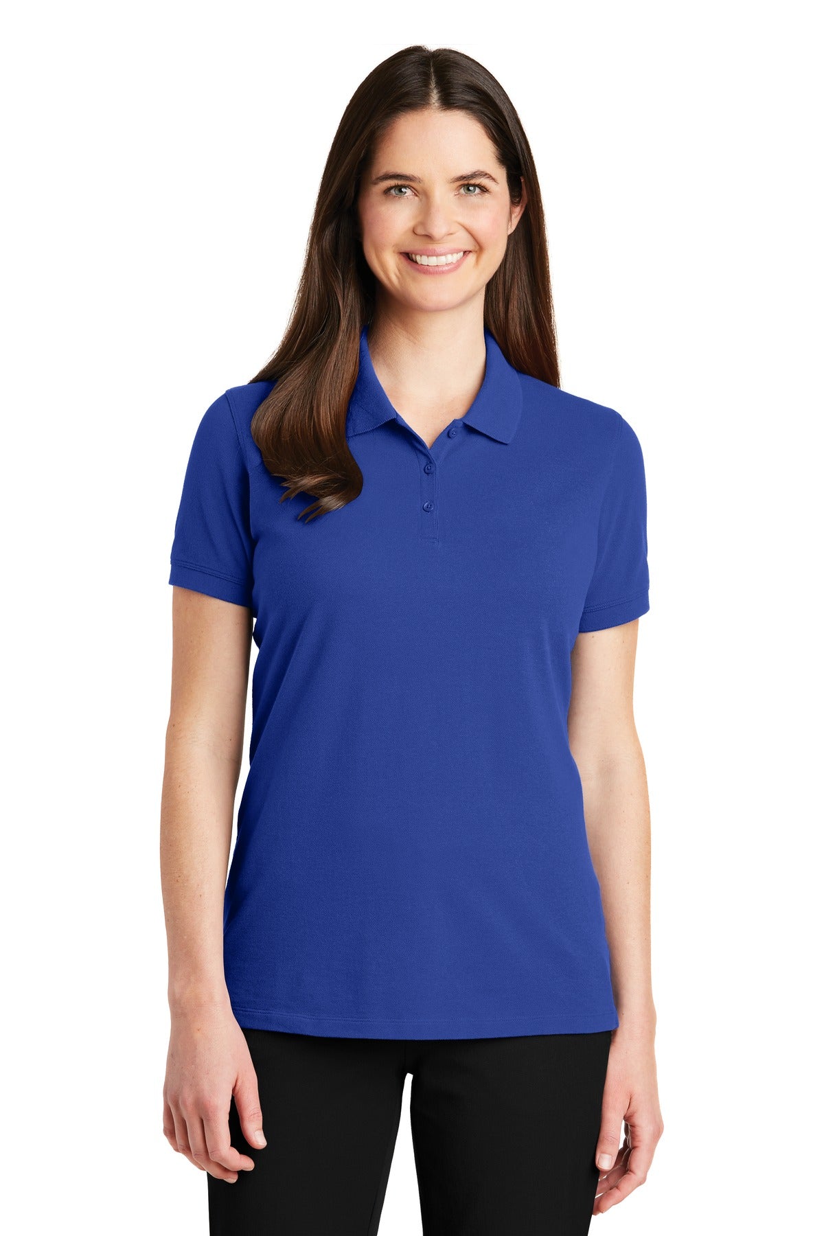 Port Authority Women's EZCotton Polo. LK8000 in True Royal