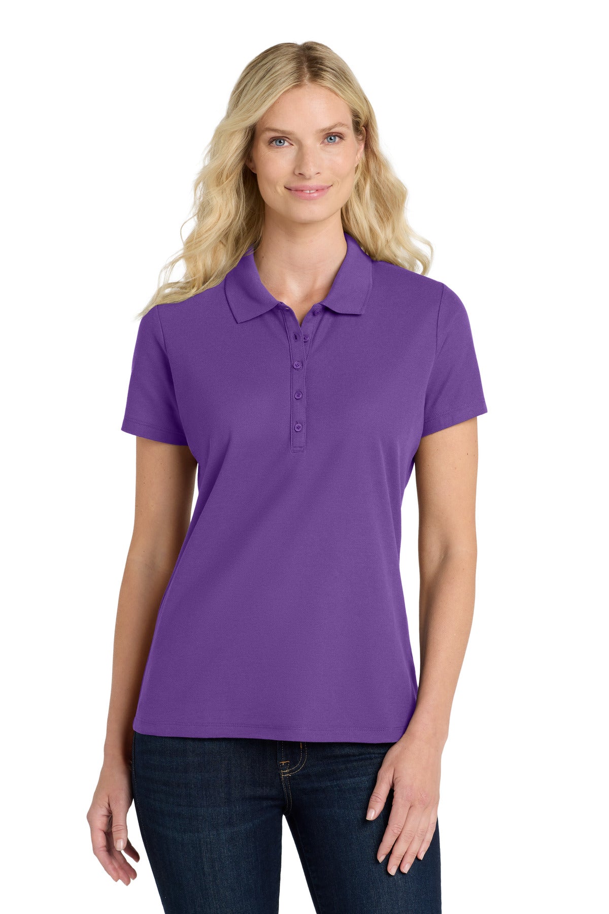 Port Authority Women's SuperPro React  Polo. LK810 in Purple