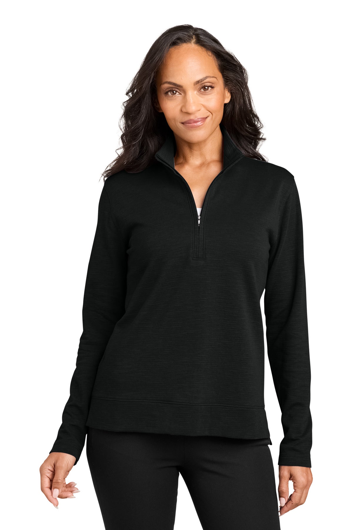 Port Authority Women's Breakwater 1/4-Zip LK821 in Deep Black