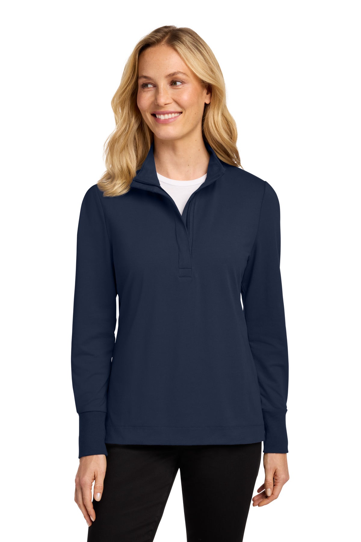 Port Authority Women's Fairway Stretch 1/4-Zip LK829 in River Blue Navy