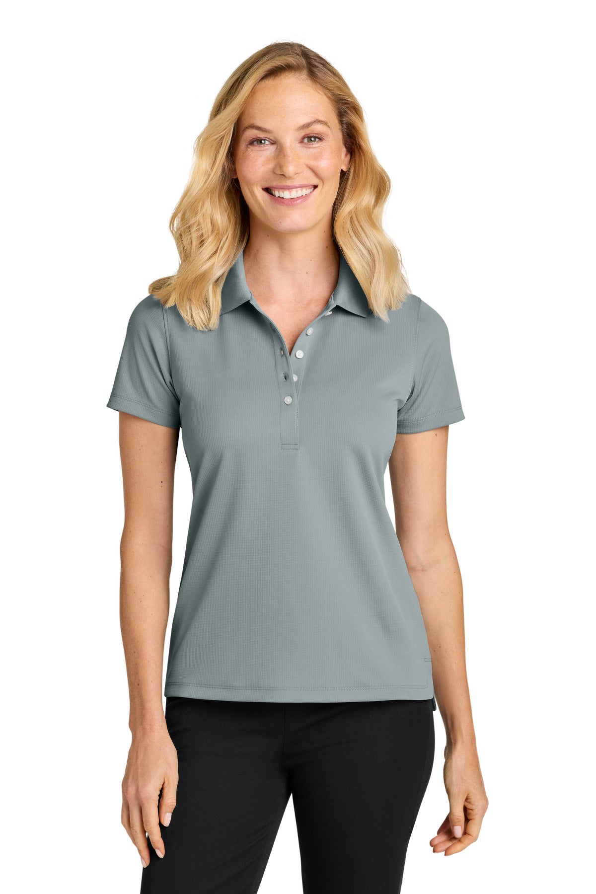 Port Authority Women's Dry Zone Stain-Release Grid Polo LK845 in Light Sterling Grey
