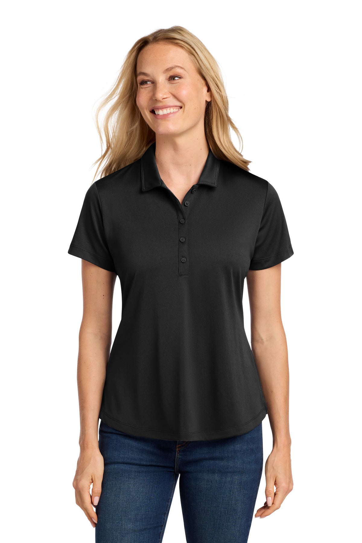 Port Authority Women's C-FREE Snag-Proof Polo LK864 in Deep Black