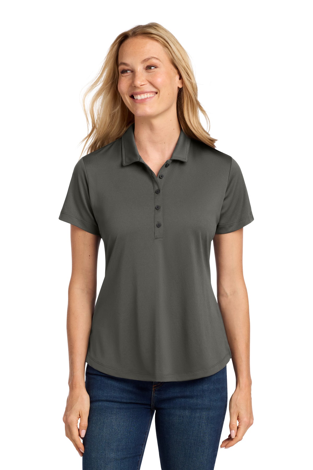 Port Authority Women's C-FREE Snag-Proof Polo LK864 in Grey Steel