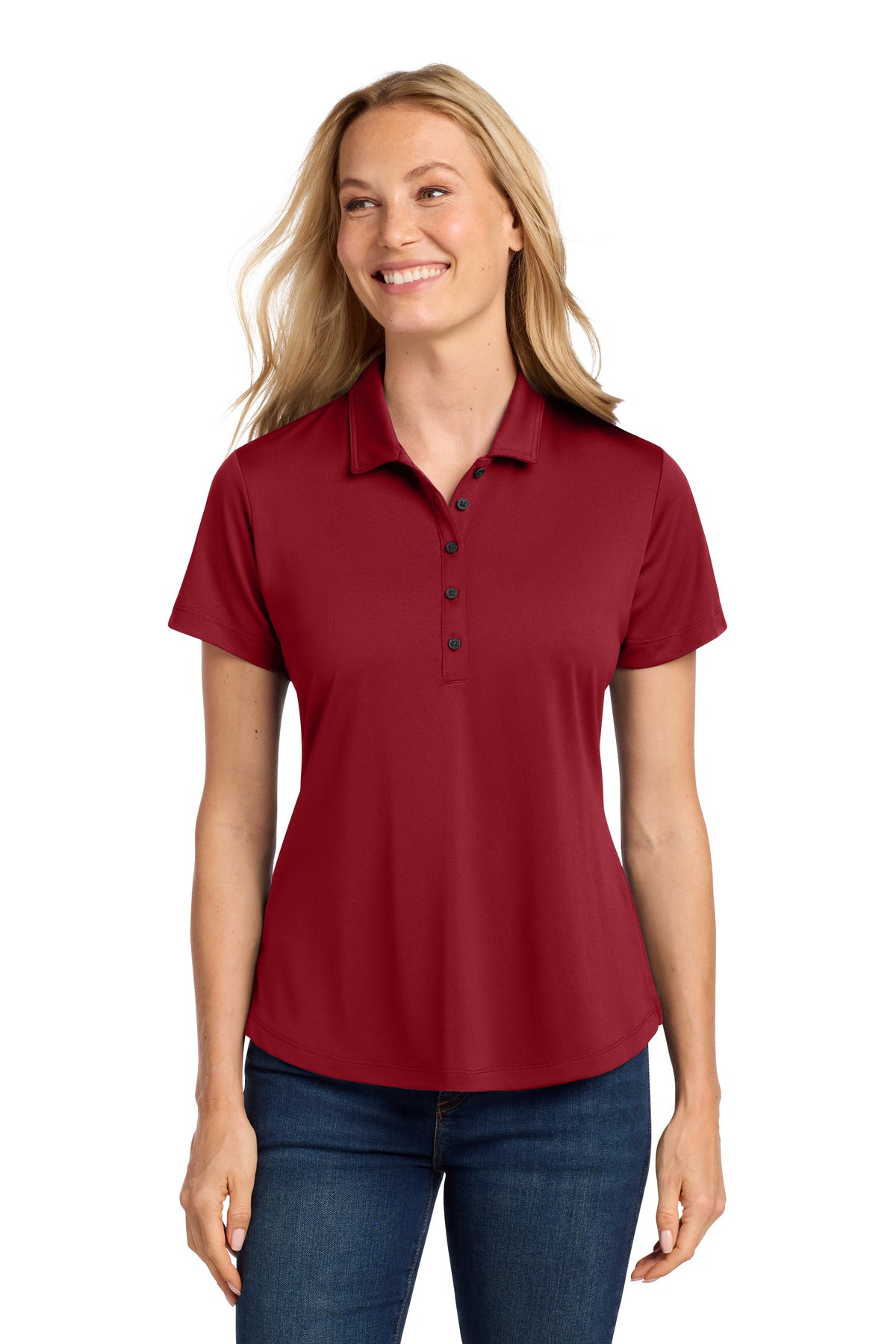 Port Authority Women's C-FREE Snag-Proof Polo LK864 in Rich Red