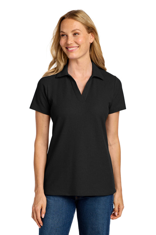 Port Authority Women's C-FREE Cotton Blend Pique Polo LK867 in Black
