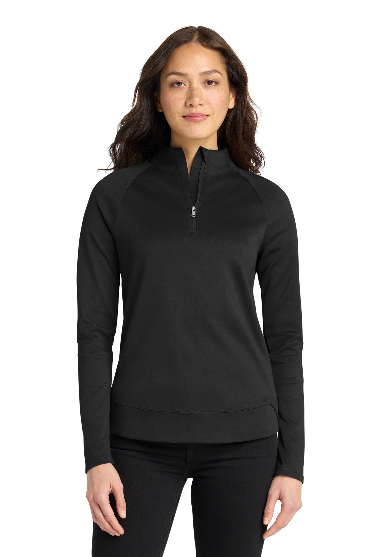 Port Authority Women's C-FREE Cypress 1/4-Zip LK870 in Deep Black