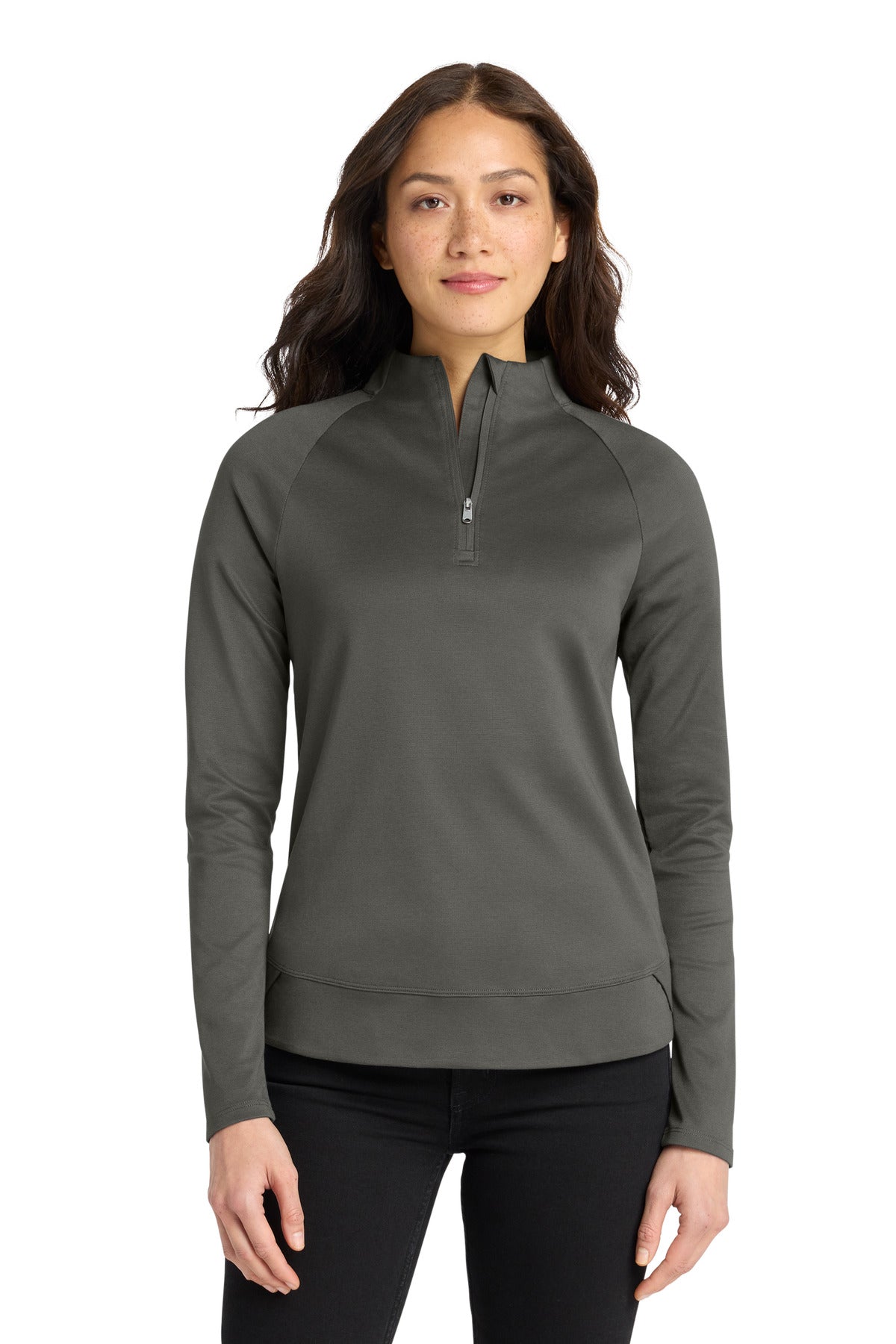 Port Authority Women's C-FREE Cypress 1/4-Zip LK870 in Grey Steel