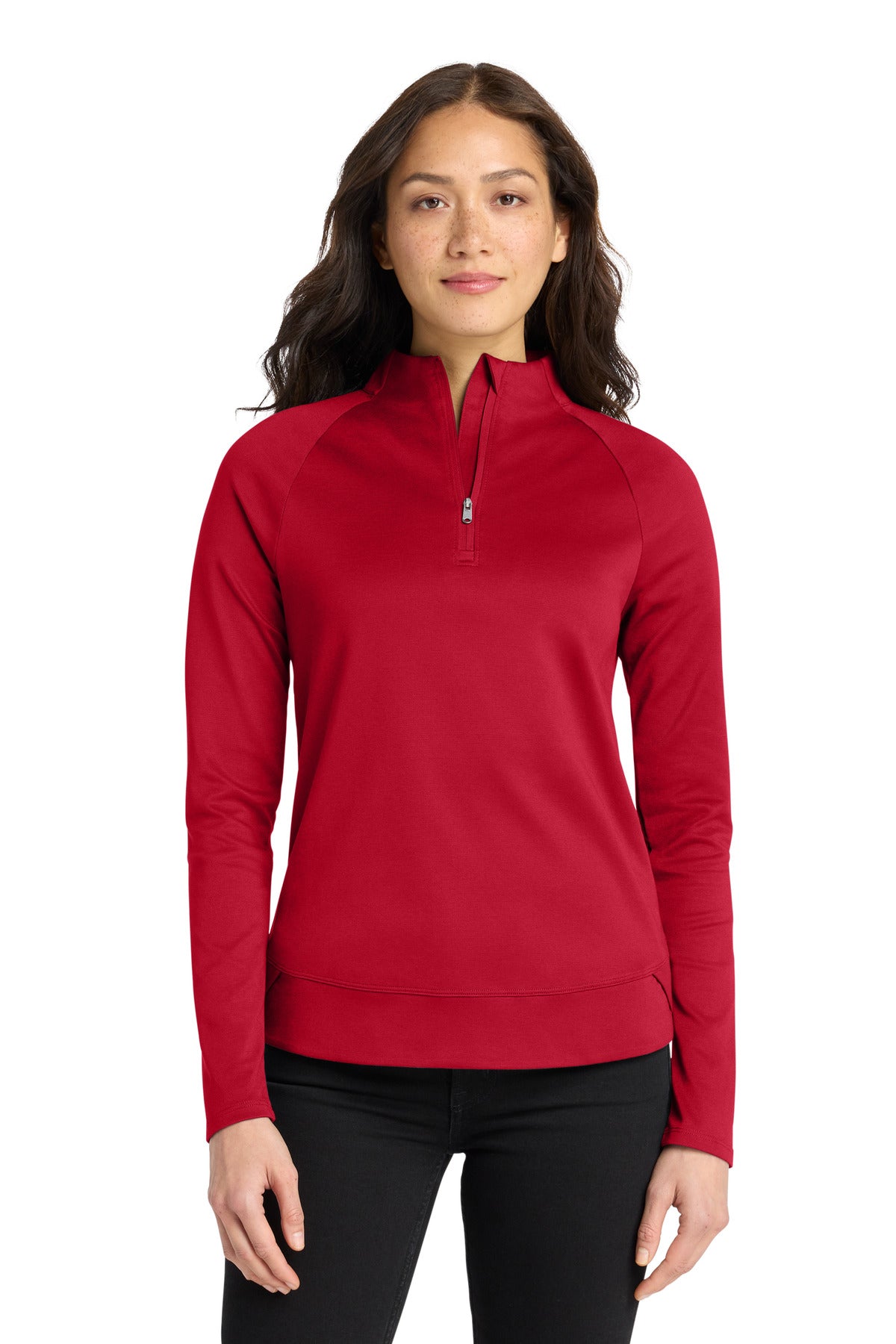 Port Authority Women's C-FREE Cypress 1/4-Zip LK870 in Rich Red