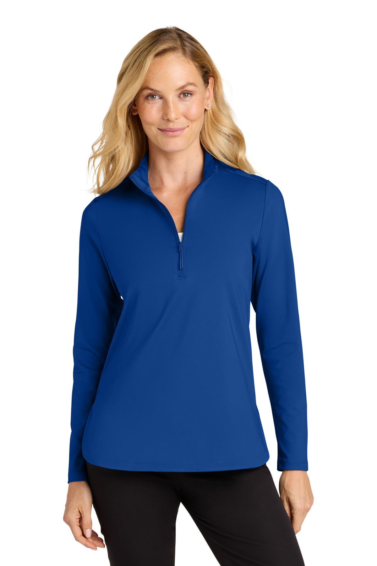 Port Authority Women's C-FREE Double Knit 1/4-Zip LK880 in True Royal