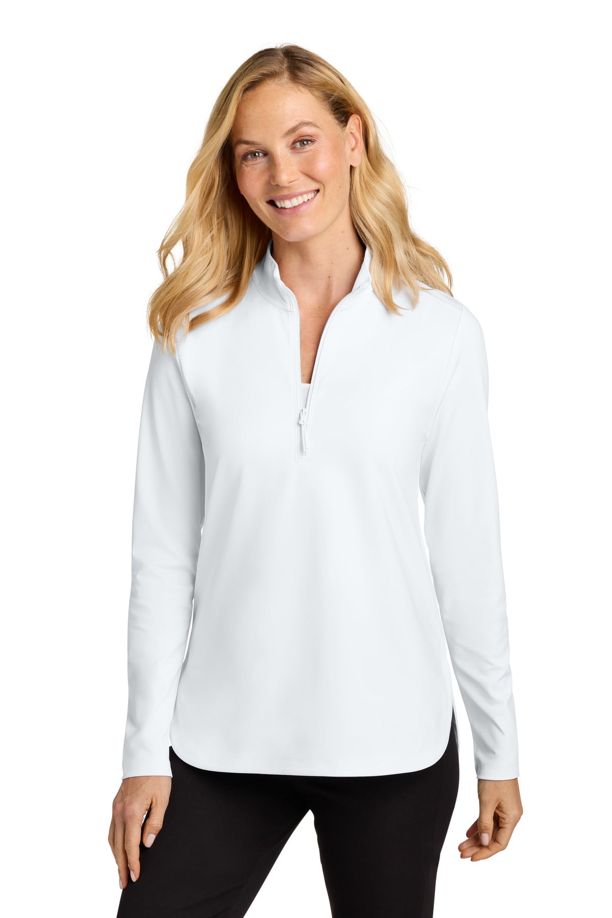Port Authority Women's C-FREE Double Knit 1/4-Zip LK880 in White
