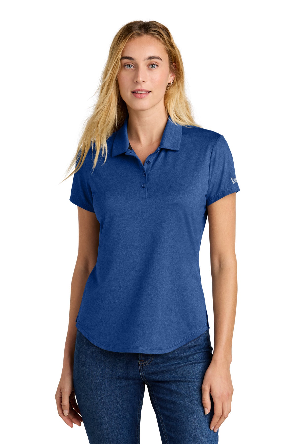 New Era Women's Power Polo LNEA225 in Royal Heather
