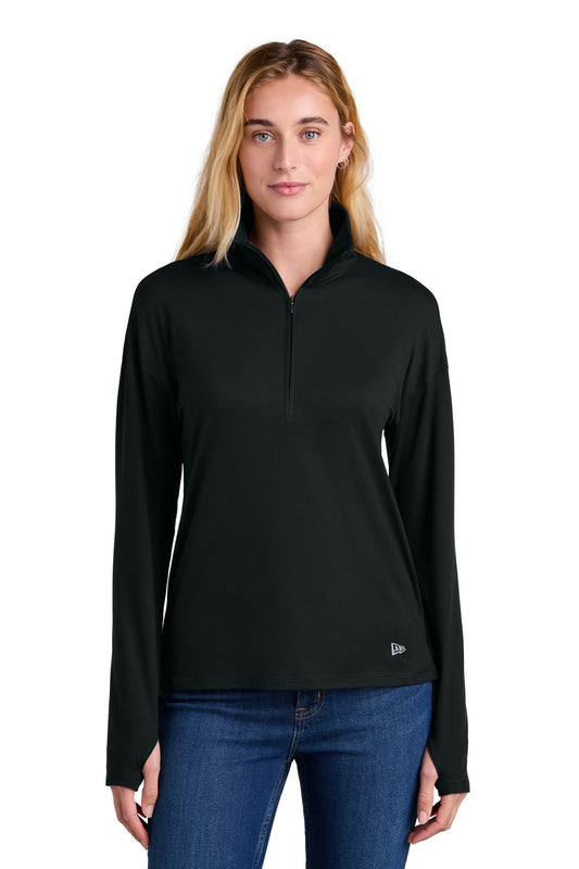 New Era Women's Power 1/2-Zip LNEA228 in Black