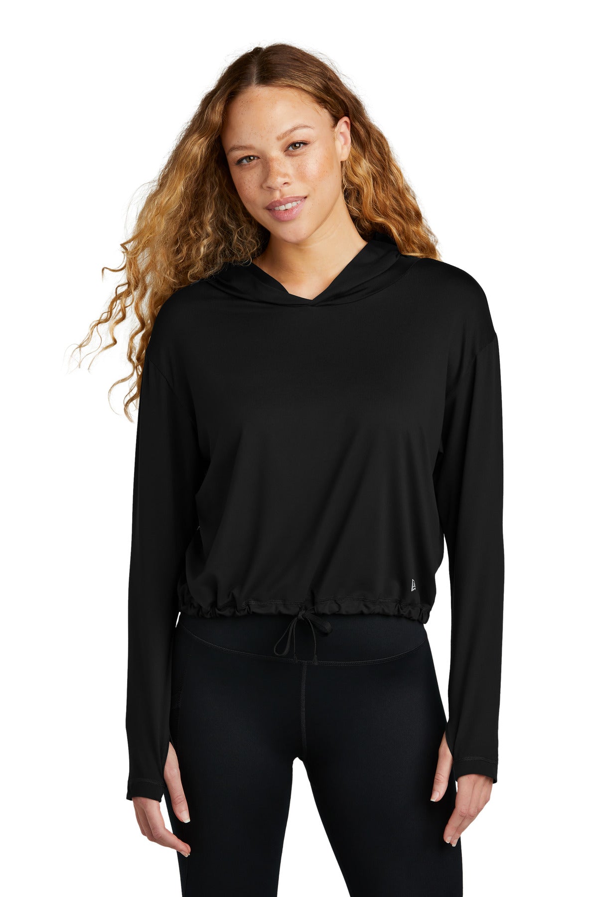 New Era Women's Power Long Sleeve Hoodie LNEA229 in Black