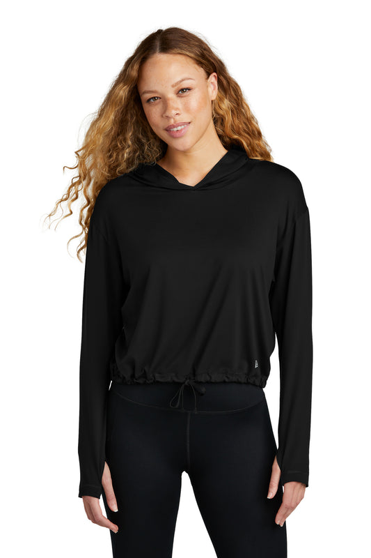 New Era Women's Power Long Sleeve Hoodie LNEA229 in Black
