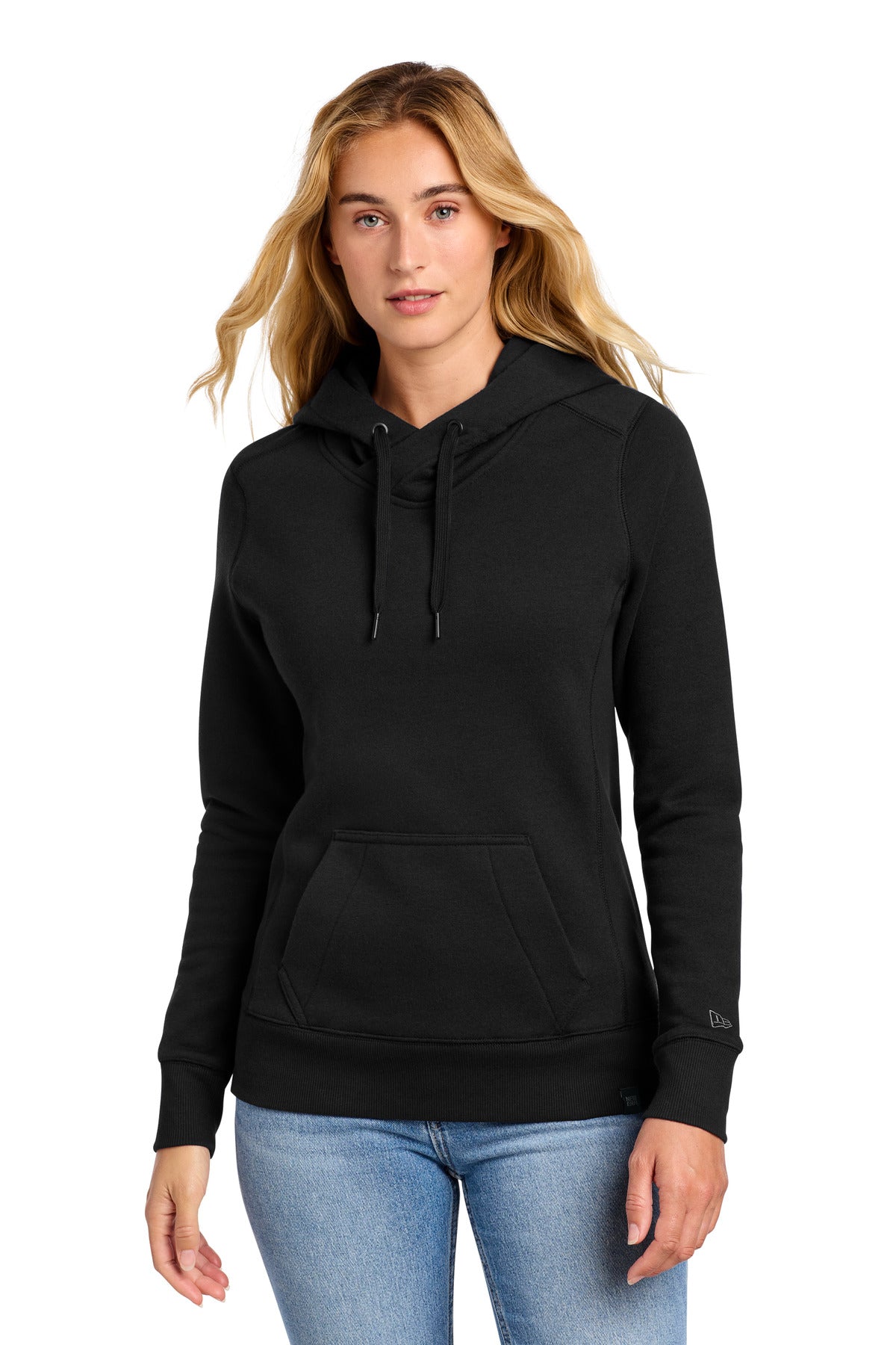 New Era  Women's French Terry Pullover Hoodie. LNEA500 in Black