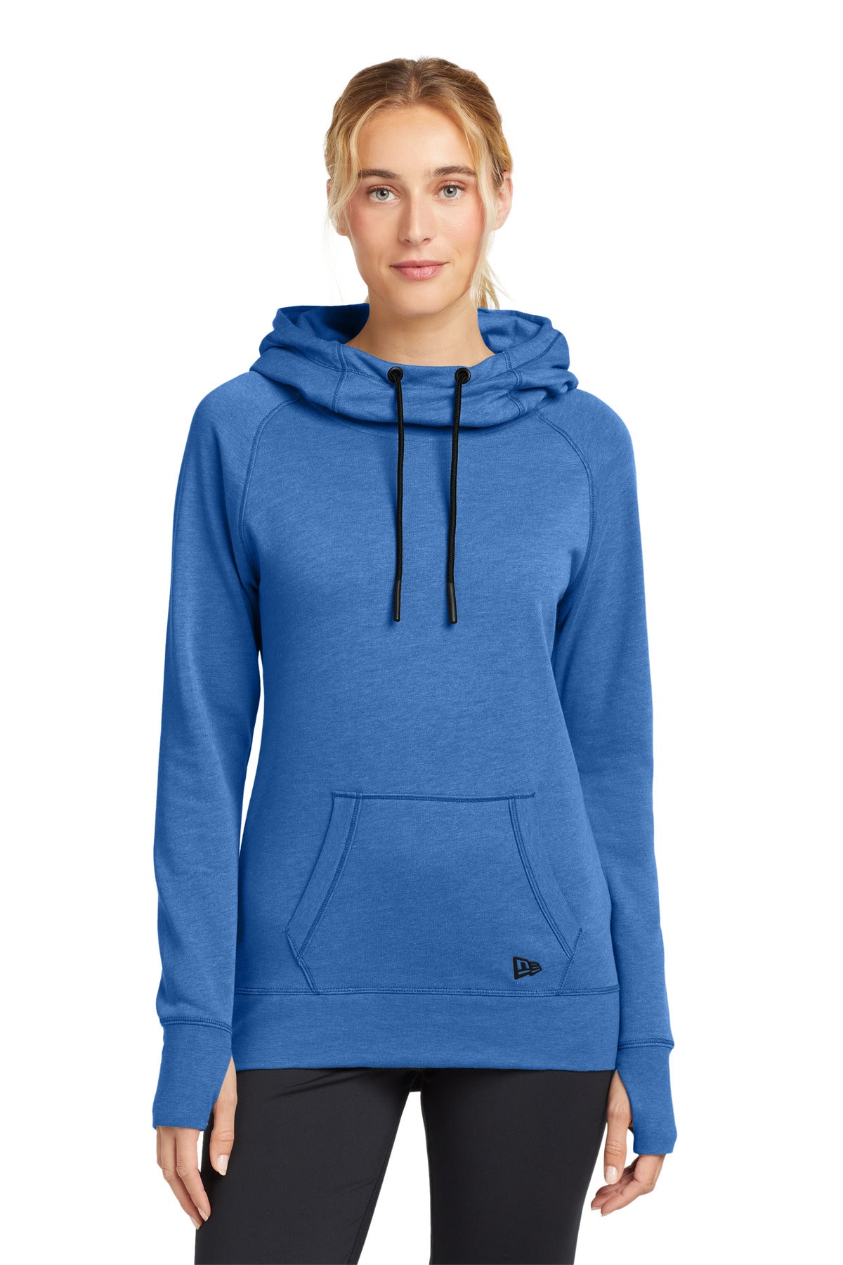 New Era  Women's Tri-Blend Fleece Pullover Hoodie. LNEA510 in Royal Heather