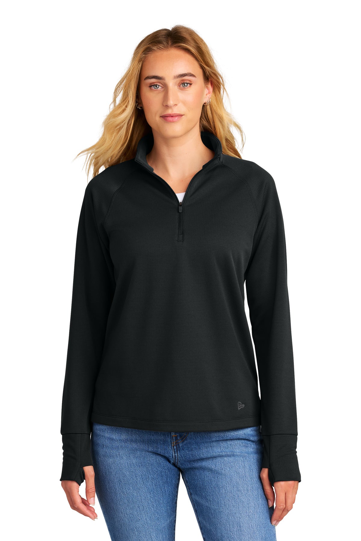 New Era Women's Stand Out 1/4-Zip LNEA515 in Black