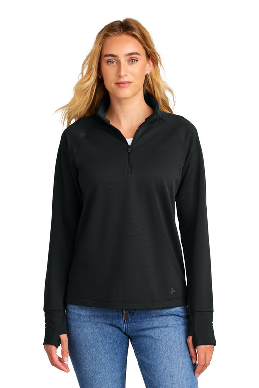 New Era Women's Stand Out 1/4-Zip LNEA515 in Black