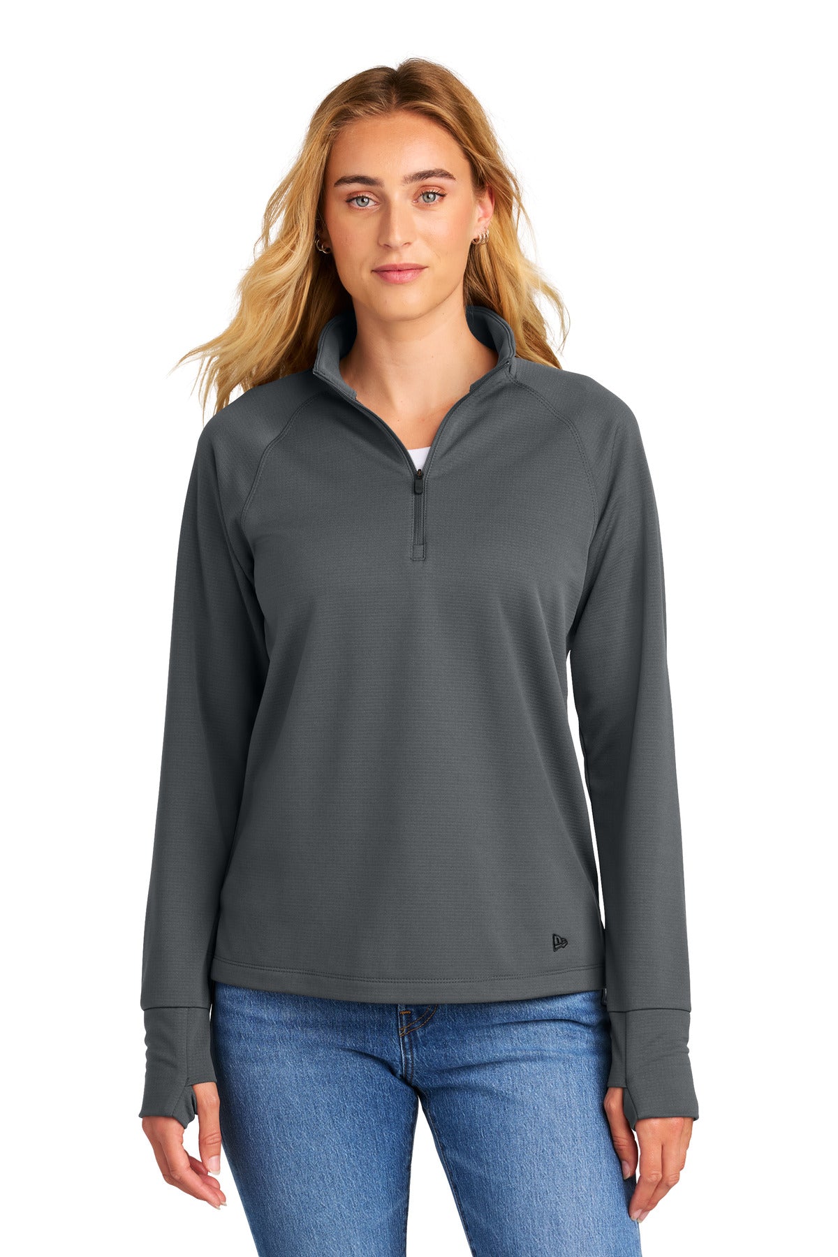 New Era Women's Stand Out 1/4-Zip LNEA515 in Graphite