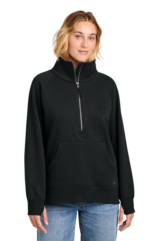 New Era Women's Heritage Fleece 1/2-Zip LNEA528 in Black