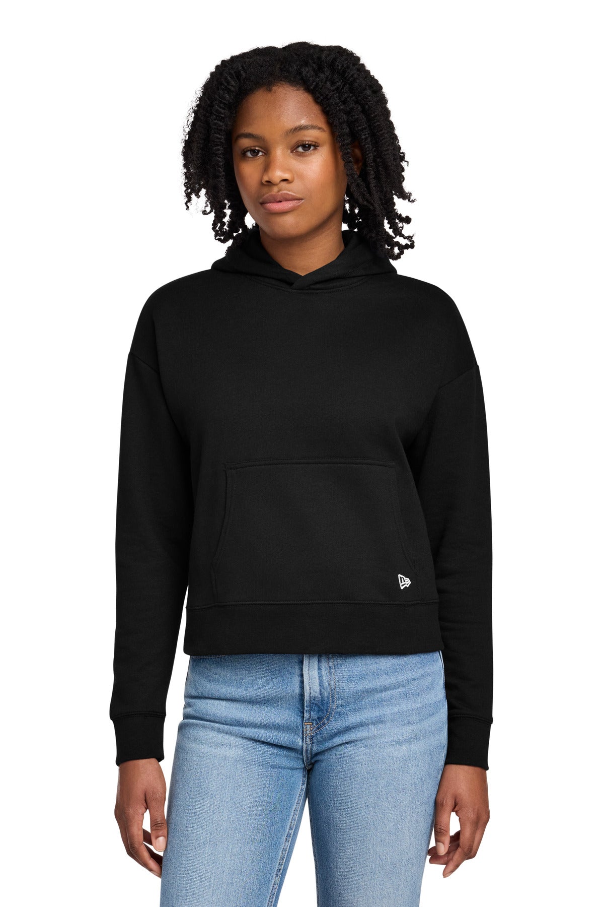 New Era Women's Comeback Fleece Pullover Hoodie LNEA550 in Black