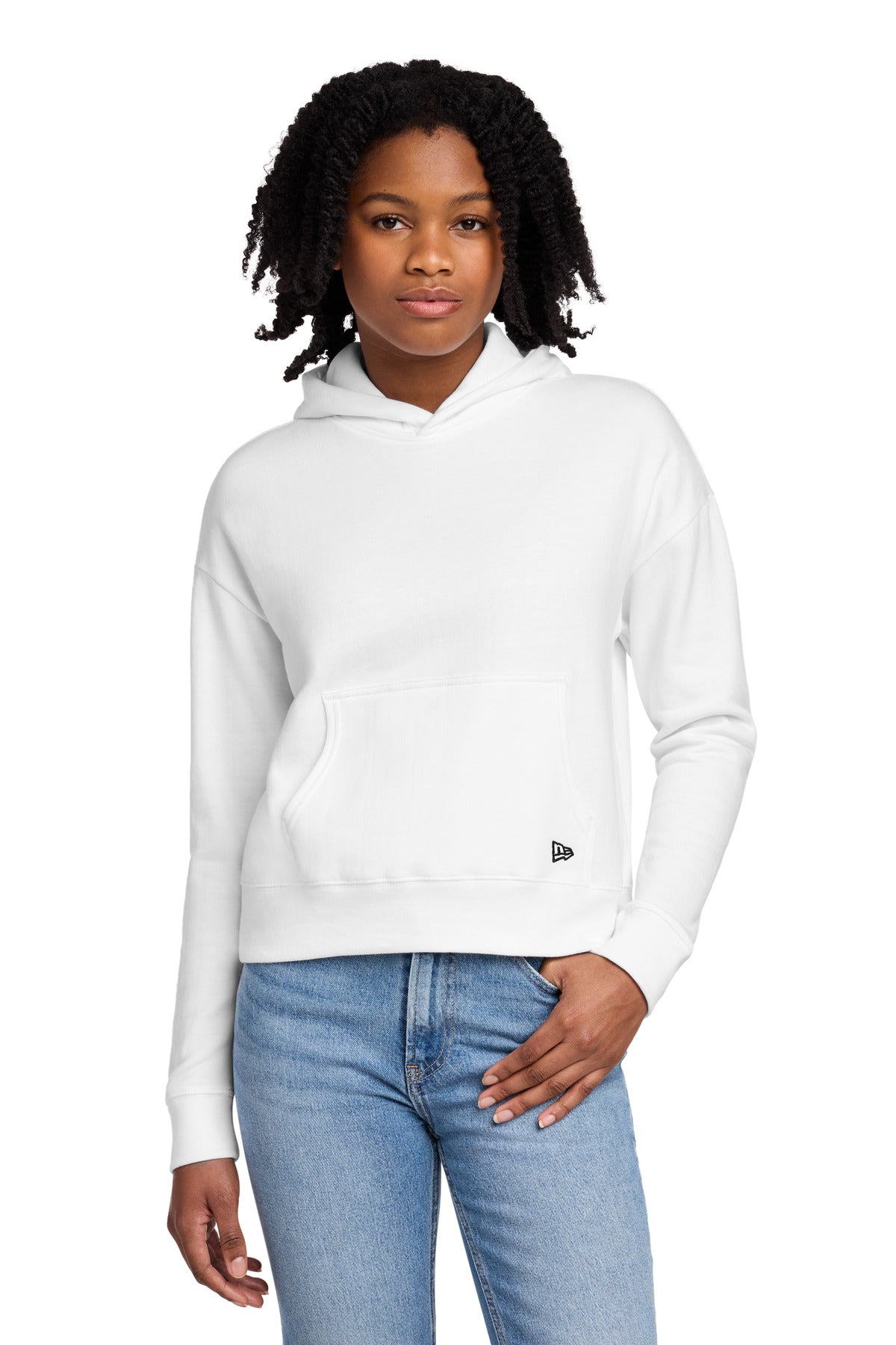 New Era Women's Comeback Fleece Pullover Hoodie LNEA550 in White