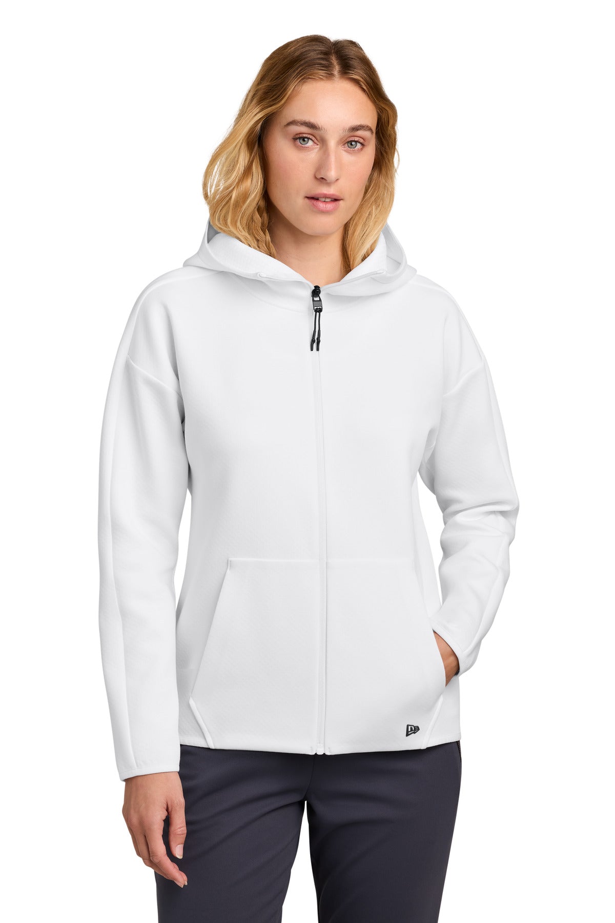 New Era Women's Double Back Full-Zip Hoodie LNEA566 in White