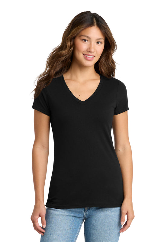 Port & Co Women's Tri-Blend V-Neck Tee. LPC330V in Black