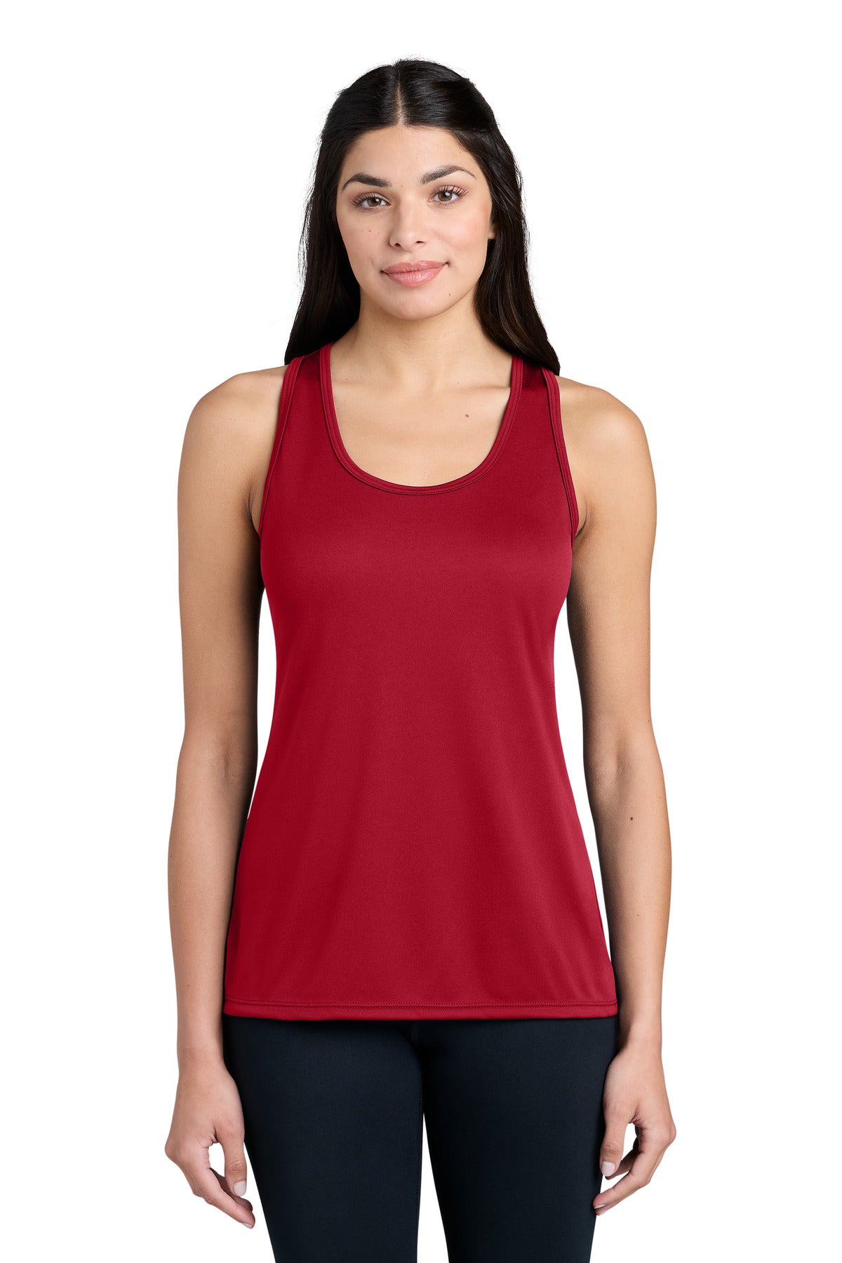Port & Co Women's Performance Tank LPC380TT in Red