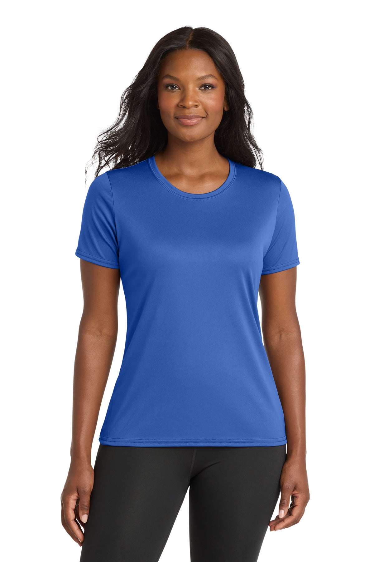 Port & Co Women's Performance Tee. LPC380 in Royal