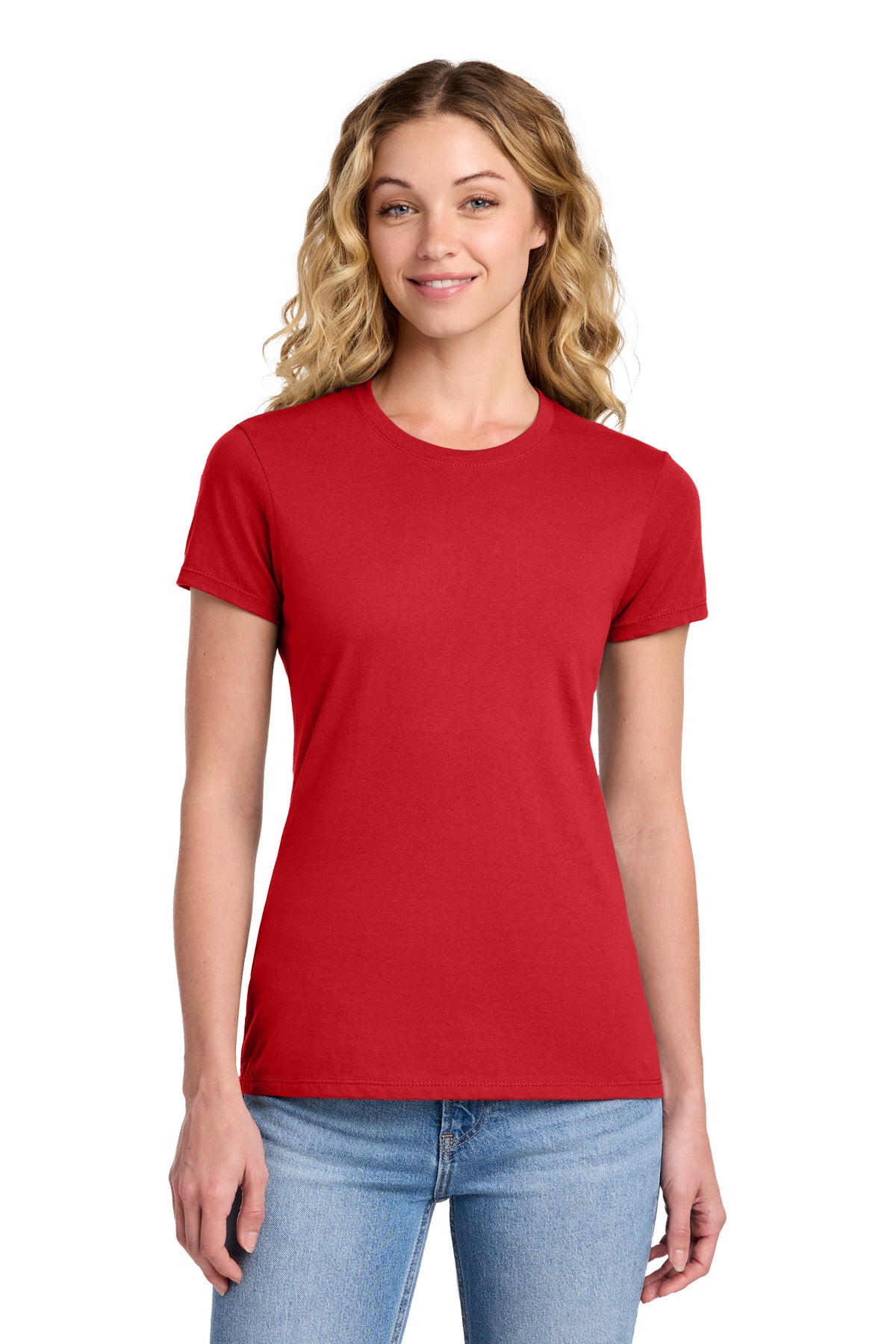 Port & Co Women's Fan Favorite Tee. LPC450 in Bright Red
