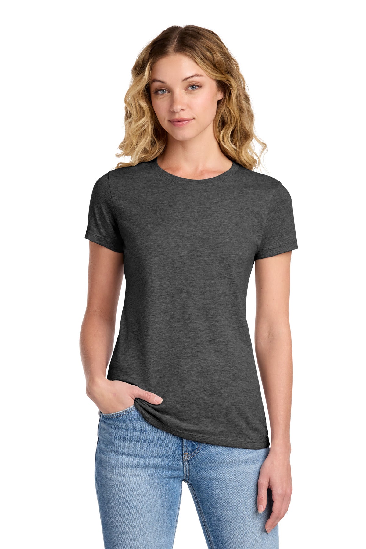 Port & Co Women's Fan Favorite Tee. LPC450 in Dark Heather Grey