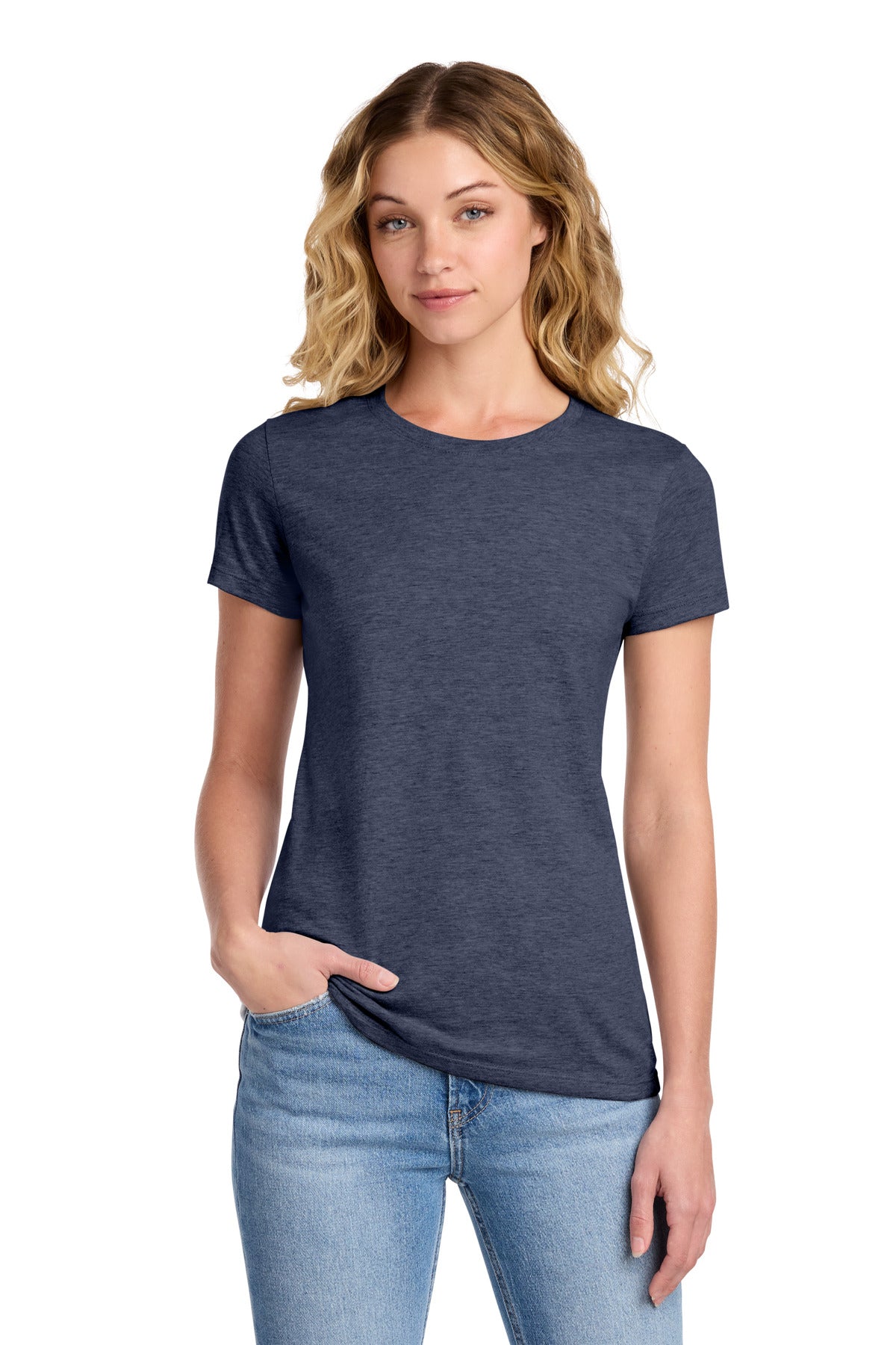 Port & Co Women's Fan Favorite Tee. LPC450 in Heather Navy