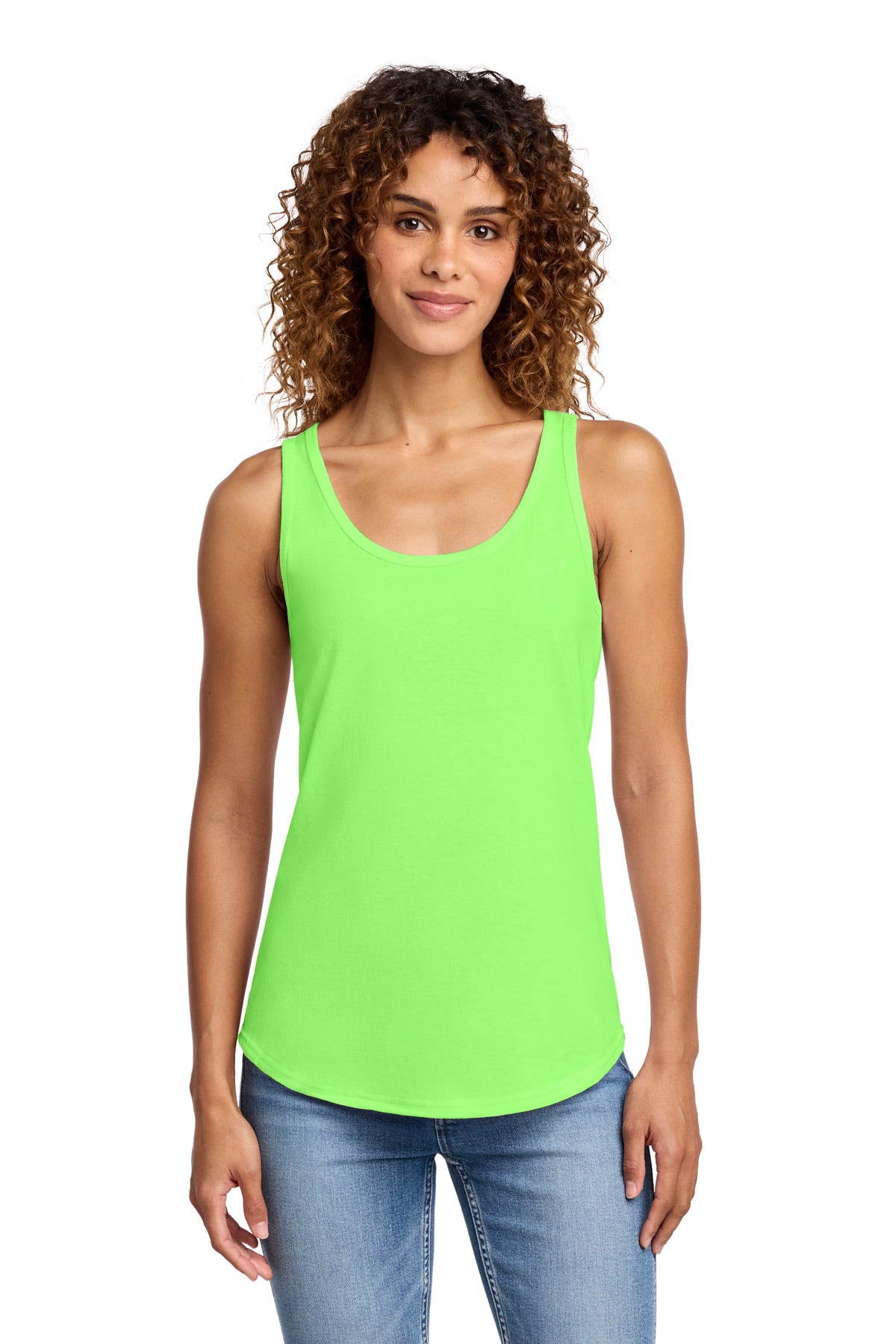 Port & Co Women's Core Cotton Tank Top.  LPC54TT in Neon Green