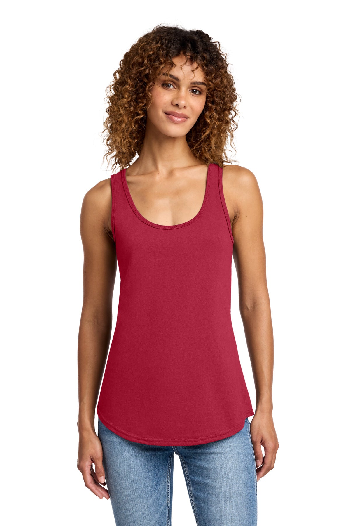 Port & Co Women's Core Cotton Tank Top.  LPC54TT in Red