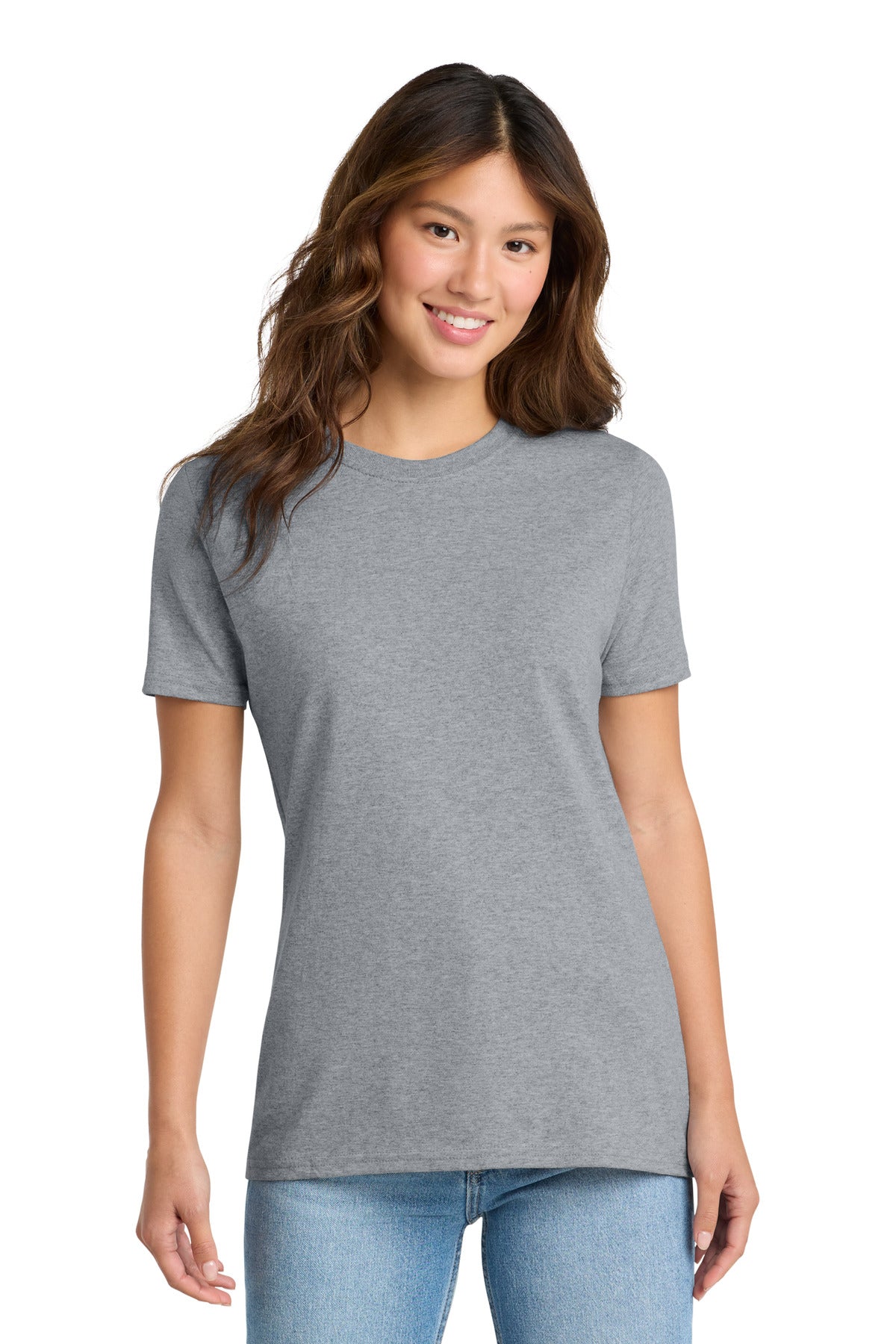 Port & Co Women's Core Cotton Tee. LPC54 in Athletic Heather