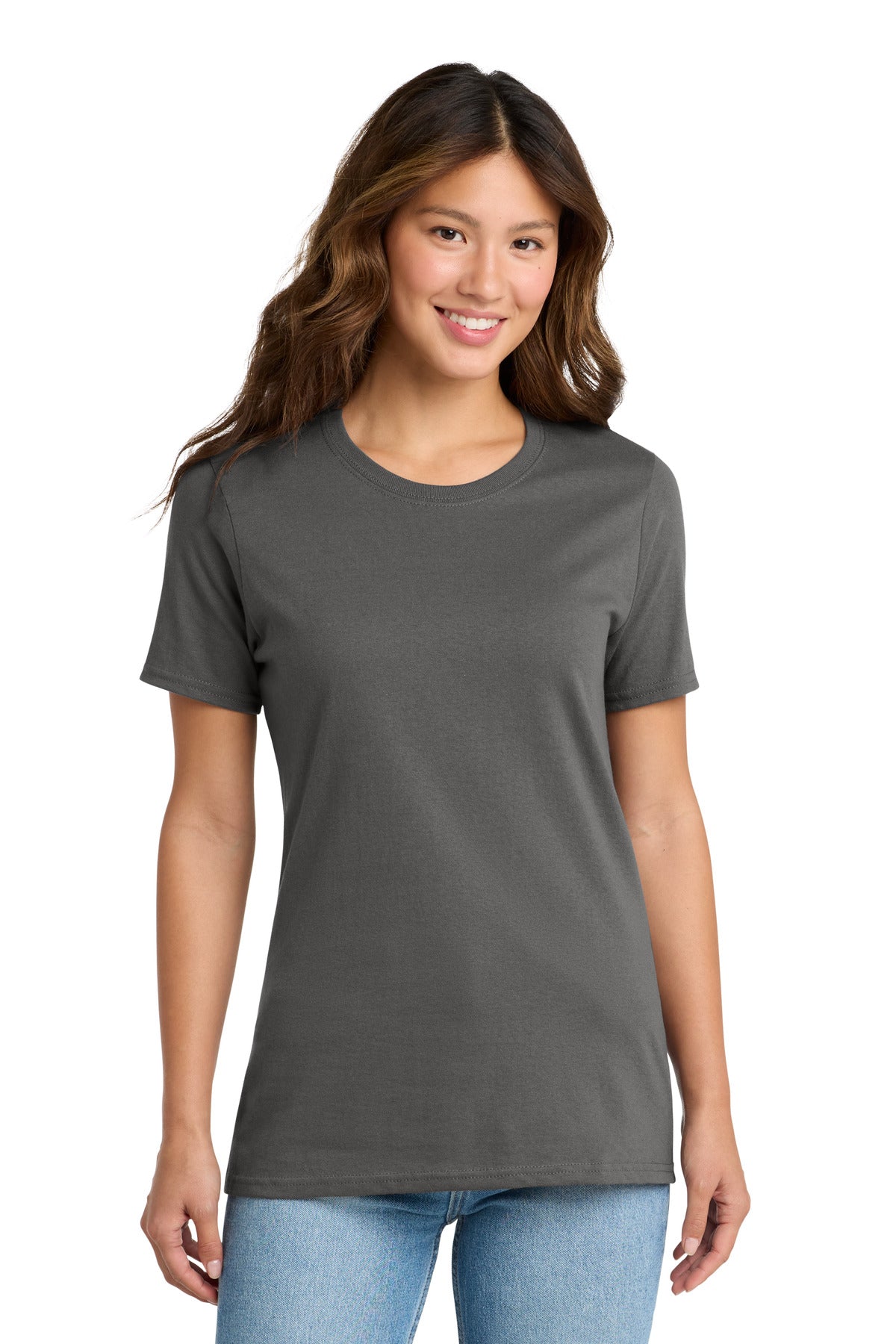 Port & Co Women's Core Cotton Tee. LPC54 in Charcoal
