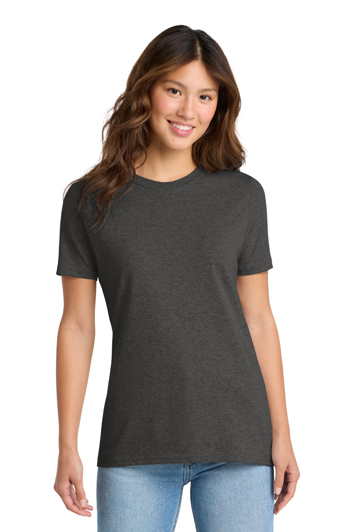 Port & Co Women's Core Cotton Tee. LPC54 in Dark Heather Grey