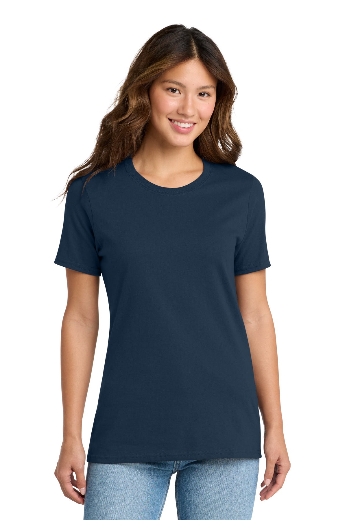 Port & Co Women's Core Cotton Tee. LPC54 in Navy